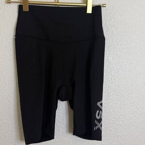 Victoria's Secret- Elevate Black Pocket Bike Shorts-VSX logo- medium